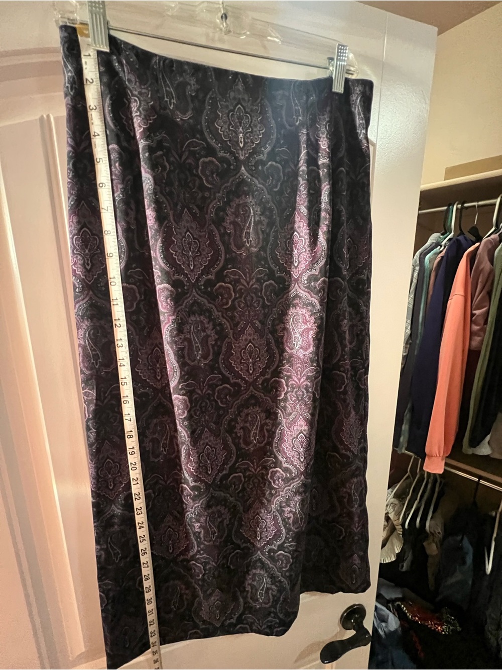 Christopher & Banks Purple Paisley Maxi Skirt